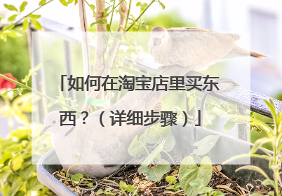 如何在淘宝店里买东西?(详细步骤)