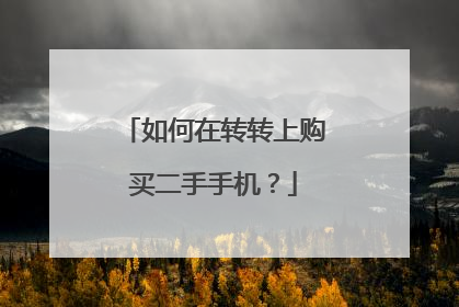 如何在转转上购买二手手机？