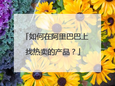 如何在阿里巴巴上找热卖的产品？