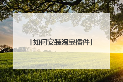 如何安装淘宝插件