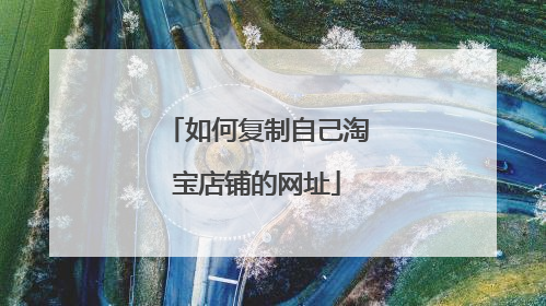 如何复制自己淘宝店铺的网址