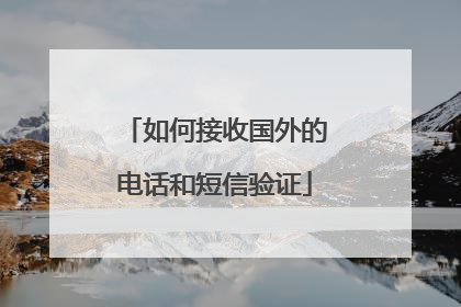 如何接收国外的电话和短信验证