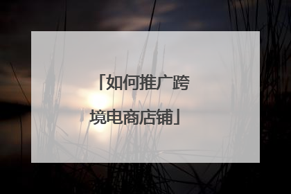 如何推广跨境电商店铺
