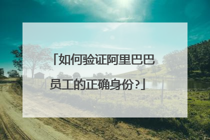 如何验证阿里巴巴员工的正确身份?