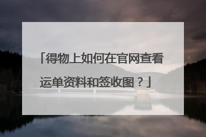 得物上如何在官网查看运单资料和签收图?
