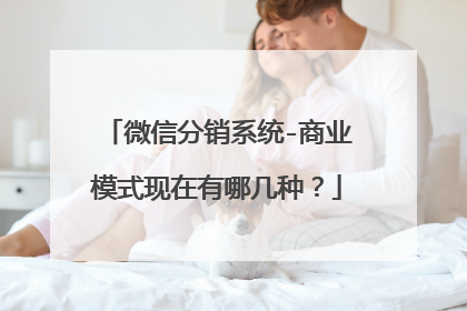 微信分销系统-商业模式现在有哪几种?