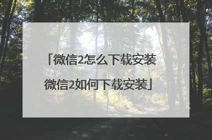 微信2怎么下载安装 微信2如何下载安装