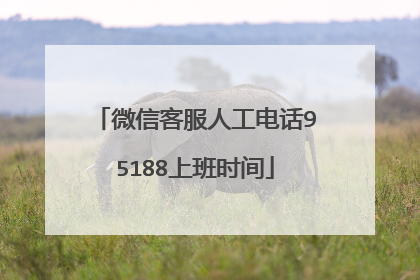 微信客服人工电话95188上班时间