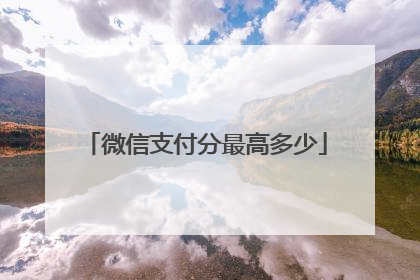 微信支付分最高多少