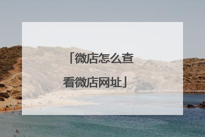 微店怎么查看微店网址