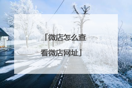 微店怎么查看微店网址