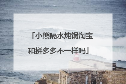小熊隔水炖锅淘宝和拼多多不一样吗