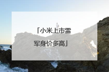 小米上市雷军身价多高