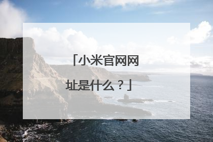 小米官网网址是什么?