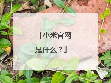 小米官网是什么?
