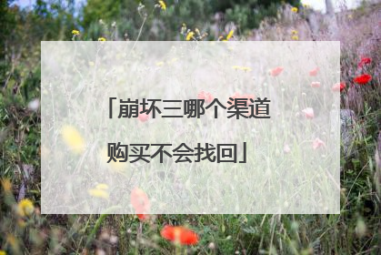 崩坏三哪个渠道购买不会找回