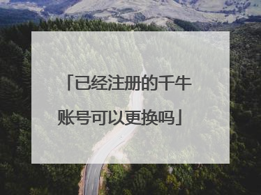 已经注册的千牛账号可以更换吗
