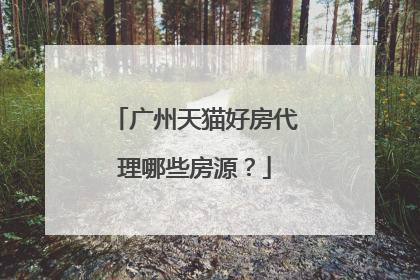广州天猫好房代理哪些房源?