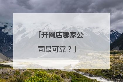 开网店哪家公司最可靠?