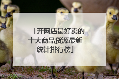 开网店最好卖的十大商品货源最新统计排行榜