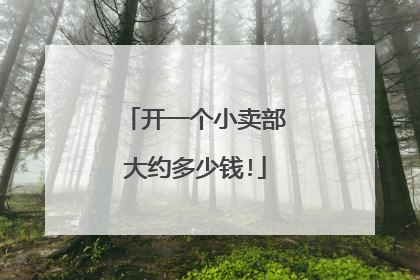 开一个小卖部大约多少钱!
