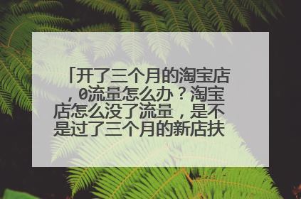 开了三个月的淘宝店,0流量怎么办?淘宝店怎么没了流量,是不是过了三个月的新店扶持期就没有流量了?