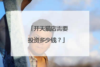开天猫店需要投资多少钱?