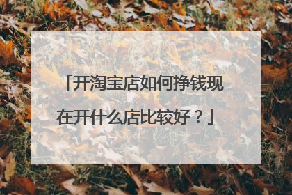 开淘宝店如何挣钱现在开什么店比较好?