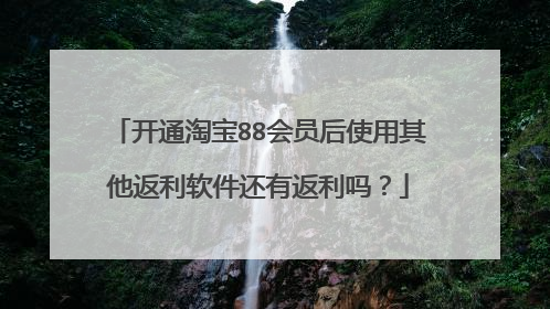 开通淘宝88会员后使用其他返利软件还有返利吗?