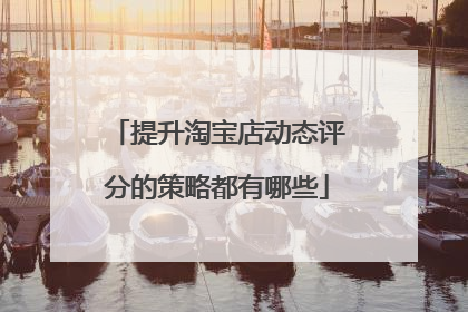 提升淘宝店动态评分的策略都有哪些