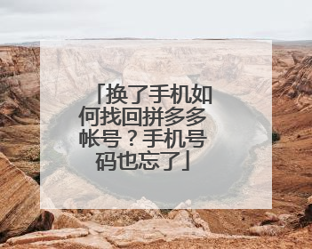 换了手机如何找回拼多多帐号？手机号码也忘了