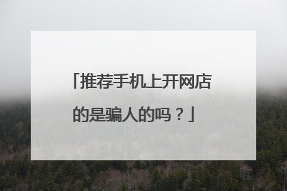 推荐手机上开网店的是骗人的吗?