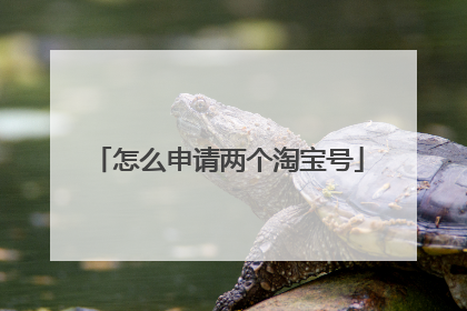 怎么申请两个淘宝号