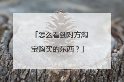 怎么看到对方淘宝购买的东西？