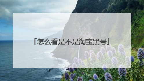 怎么看是不是淘宝黑号