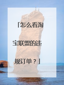 怎么看淘宝联盟的违规订单？