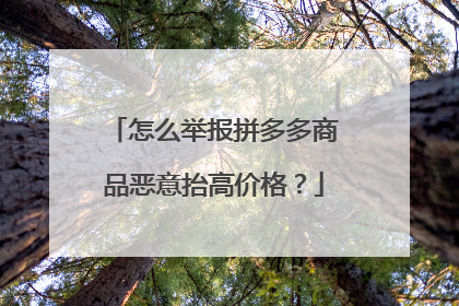 怎么举报拼多多商品恶意抬高价格?
