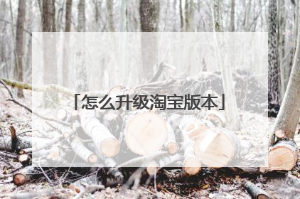怎么升级淘宝版本
