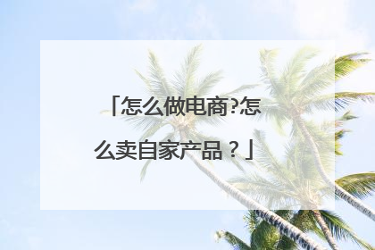 怎么做电商?怎么卖自家产品?