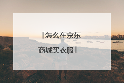 怎么在京东商城买衣服