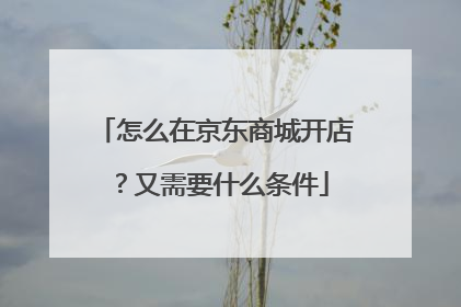 怎么在京东商城开店?又需要什么条件