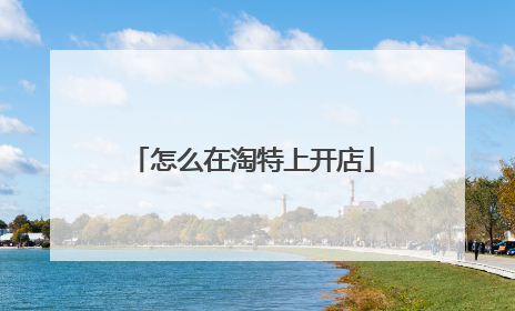 怎么在淘特上开店