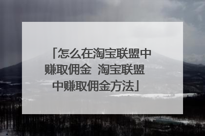 怎么在淘宝联盟中赚取佣金 淘宝联盟中赚取佣金方法