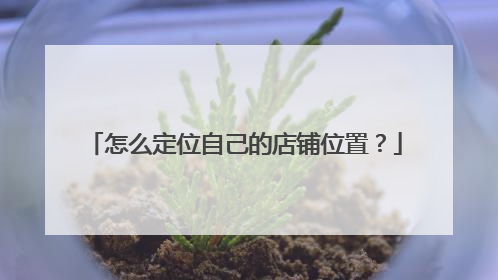 怎么定位自己的店铺位置?