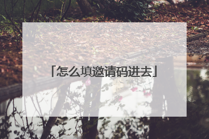 怎么填邀请码进去