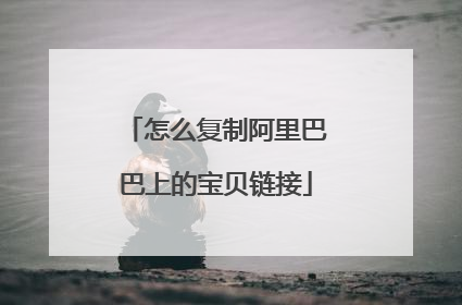 怎么复制阿里巴巴上的宝贝链接