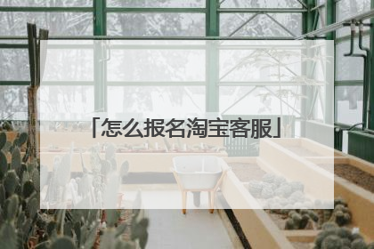 怎么报名淘宝客服