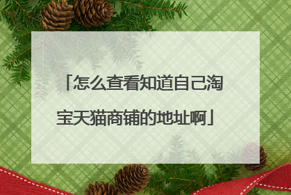 怎么查看知道自己淘宝天猫商铺的地址啊