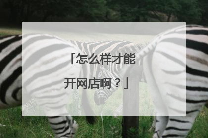 怎么样才能开网店啊?