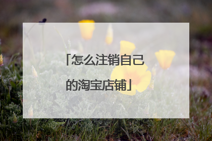 怎么注销自己的淘宝店铺